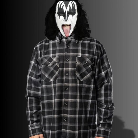 DIXXON x KISS- DRESSED TO KILL- Collab Limited Edition Flannel Shirt - Men's M - Picture 7 of 11